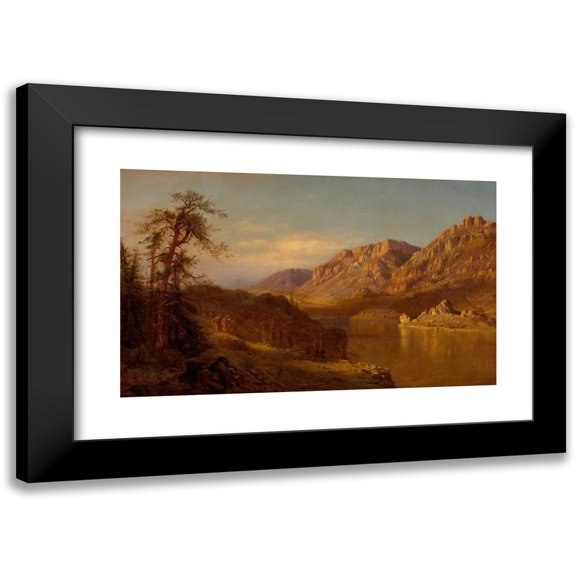Hamilton Hamilton 14x10 Black Modern Framed Museum Art Print Titled - Wind River, Wyoming (1895)
