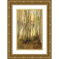 thumbnail image 1 of Hamilton Hamilton 17x24 Gold Ornate Framed and Double Matted Museum Art Print Titled - Sunlit Birch Forest, 1 of 4