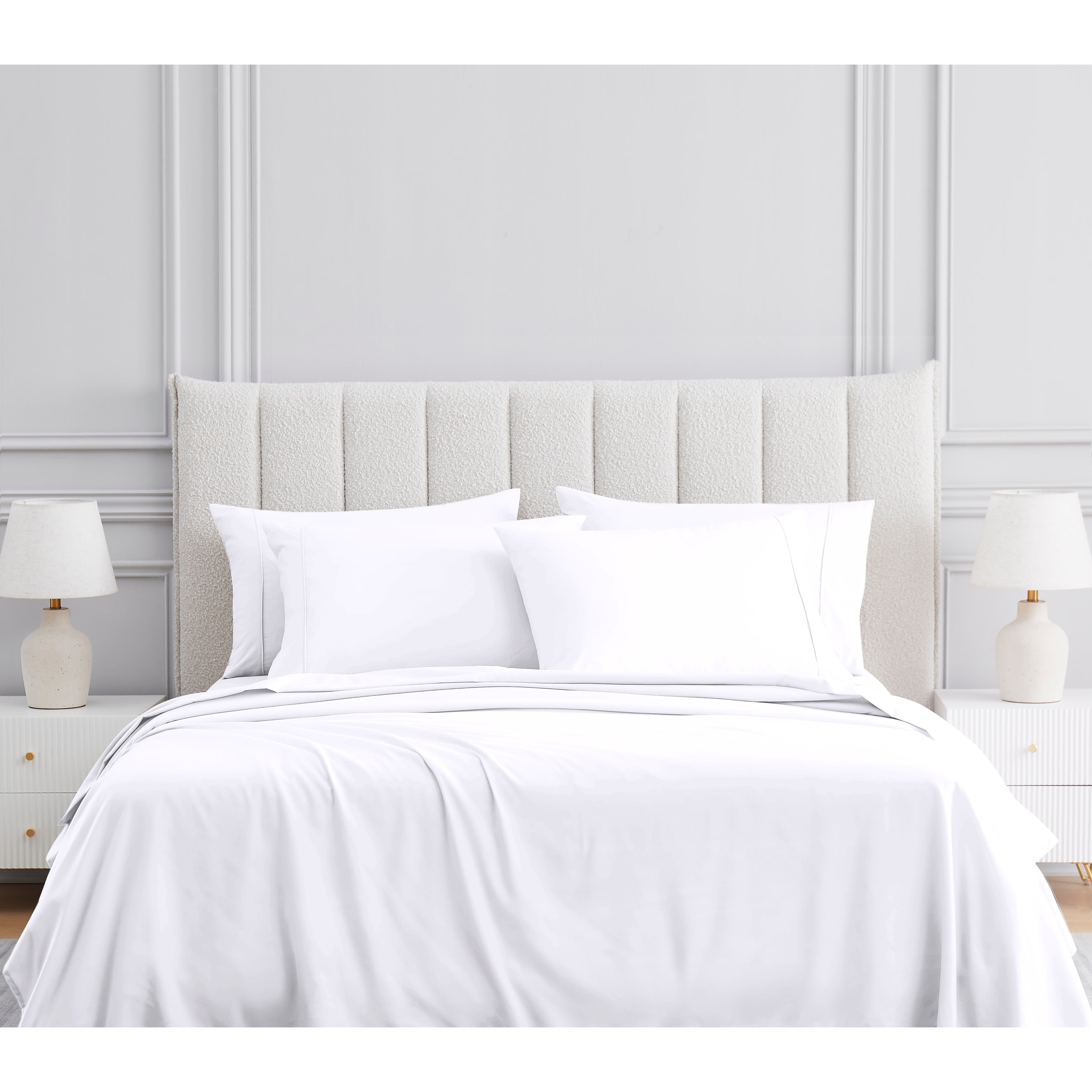 White Queen Solid Microfiber Sheet Set