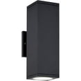 thumbnail image 1 of Hamilton Hills 12" Dual Up And Down Outdoor Rectangular Black Led Wall Light, 1 of 7