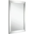thumbnail image 1 of Hamilton Hills Beveled Edge Rectangular Mirror - 20 x 30 inch Large Flat Framed with 2" Beveled Edge, Premium Silver Backed Glass Panel Rectangle Mirror for Vanity, Bathroom, Hallway or Entry, 1 of 7