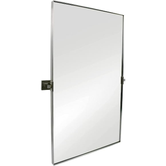 Hamilton Hills Black Metal Square Surrounded Pivot Mirror | Adjustable Moving & Tilting