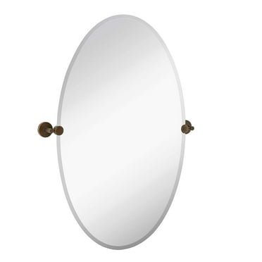 Hamilton Hills Large Pivot Oval Mirror With Oil Rubbed Bronze Wall Anchors
