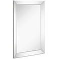 thumbnail image 1 of Hamilton Hills Large Silver Mirror With Angled Beveled Frame - 24X36 Wall, 1 of 7