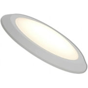 Hamilton Hills New Round Flush Mount Thin Ceiling Light | LED Disc Shaped Thinnest Round Dimmable Lighting Fixture | Direct Wire Lights | No Drywall Work Required |2700K Warm Light |12" White