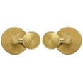 thumbnail image 1 of Hamilton Hills Round Brushed Gold Pivot Mirror Hardware Tilting Anchors for Mirror, 1 of 7