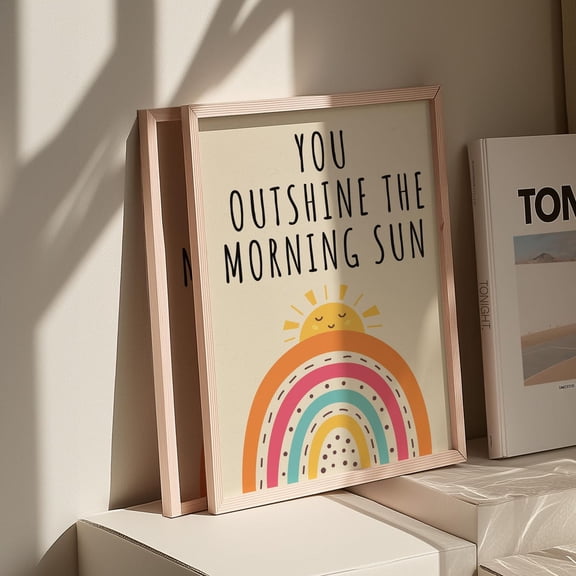 Hamilton Inspired Nursery Wall Art Rainbow Sunshine Room Print Broadway Musical Poster Baby Shower Gift Positive Decor