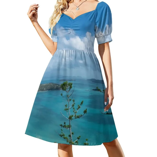 Hamilton Island from Passage Peak Sleeveless Dress Women's summer