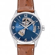 Hamilton Jazzmaster Open Heart Auto Blue Steel/Leather 42mm H32705041