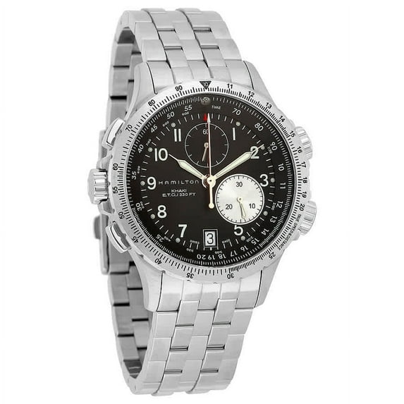 Hamilton Khaki ETO Black Dial Stainless Steel Mens Watch H77612133