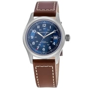 Hamilton Khaki Field Auto 38MM Blue Dial Leather Strap Mens Watch H70455540