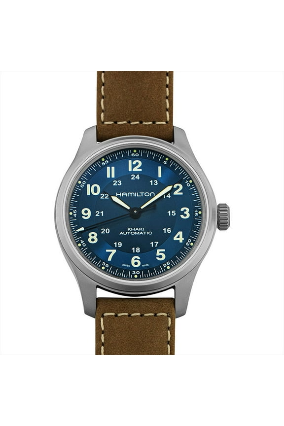 Khaki Field Automatic Blue Dial Titanium Men's Watch H70545540