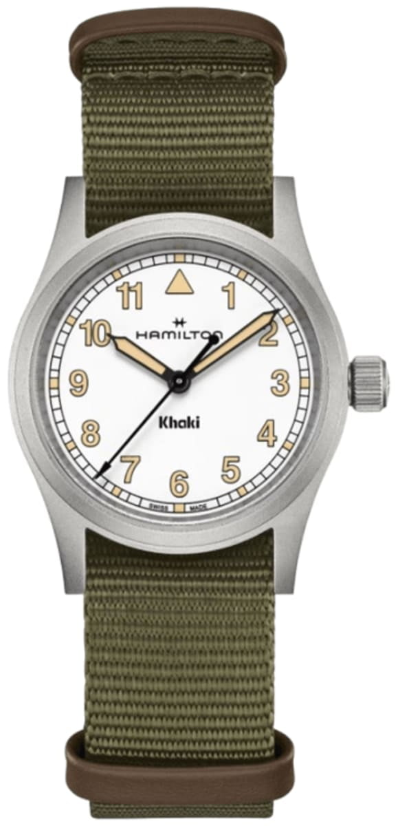 Hamilton Khaki Field Quartz 33mm White Dial Fabric Strap  display picture 1