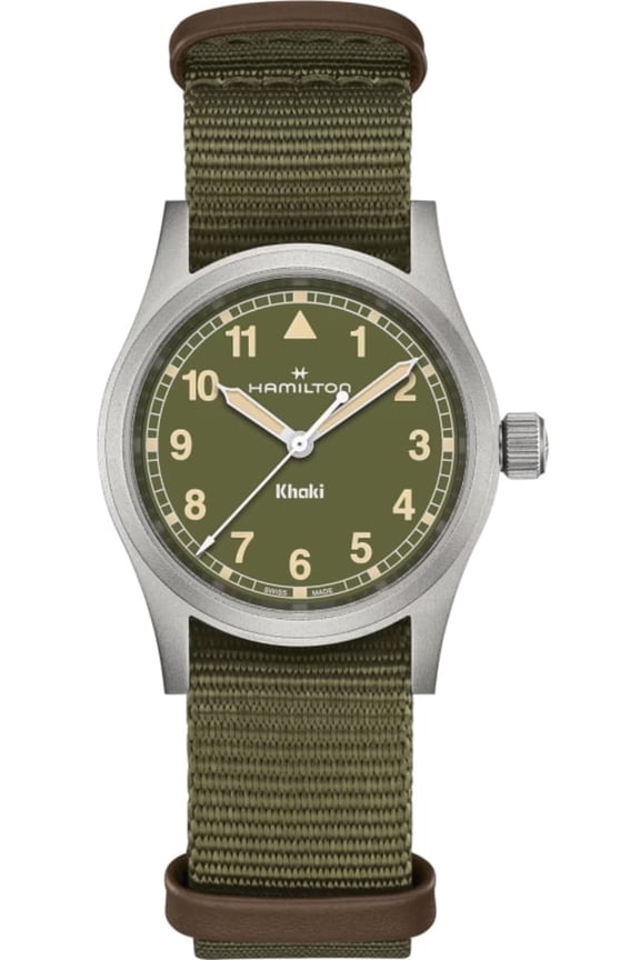 Khaki Field Quartz Green Dial Fabric Strap Women's Watch H69301960