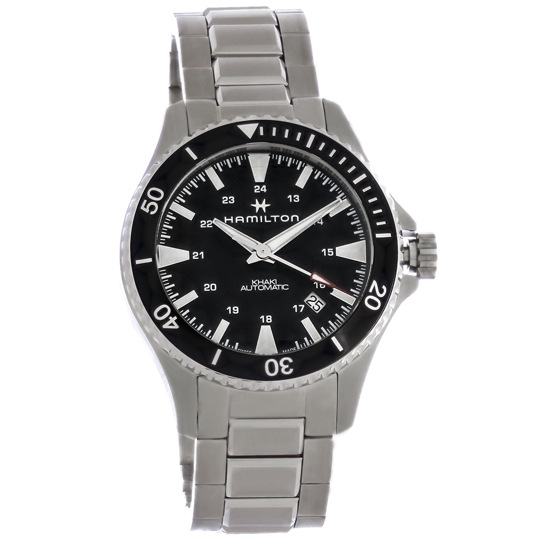 Hamilton Khaki Navy Automatic Black Dial Mens Watch H82335131