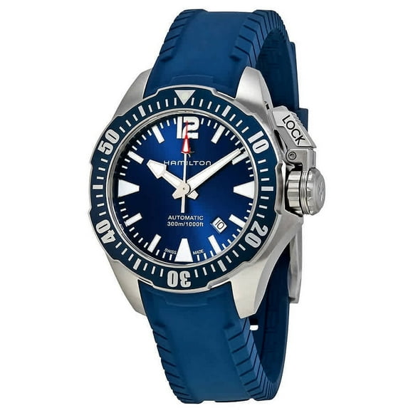 Hamilton Khaki Navy Frogman Automatic Blue Dial Mens Watch H77705345