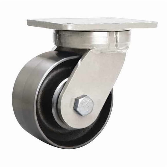 Hamilton Plate Caster,Swivel,Steel,8"H S-SECJ-6FSH