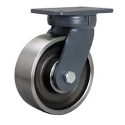Hamilton Swivel Kingpinless Plate Caster,Steel,8 in,6000 lb S-SEC-83FSB