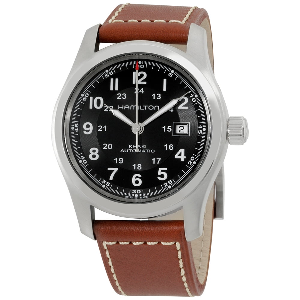 Hamilton Men's H70555533 Khaki Field Black Dial Watch - Walmart.com