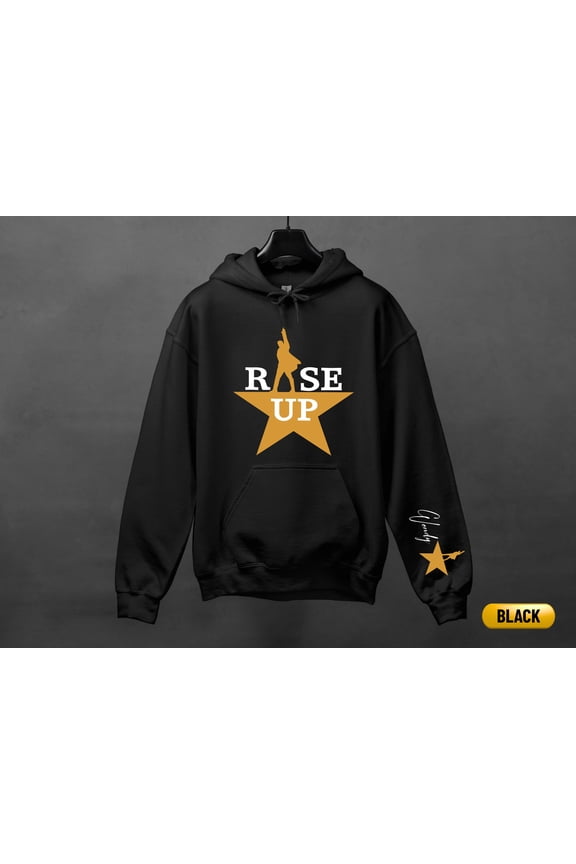 Hamilton Merch - Custom Musical Hamilton Hoodies, Personalized Name on Sleeve