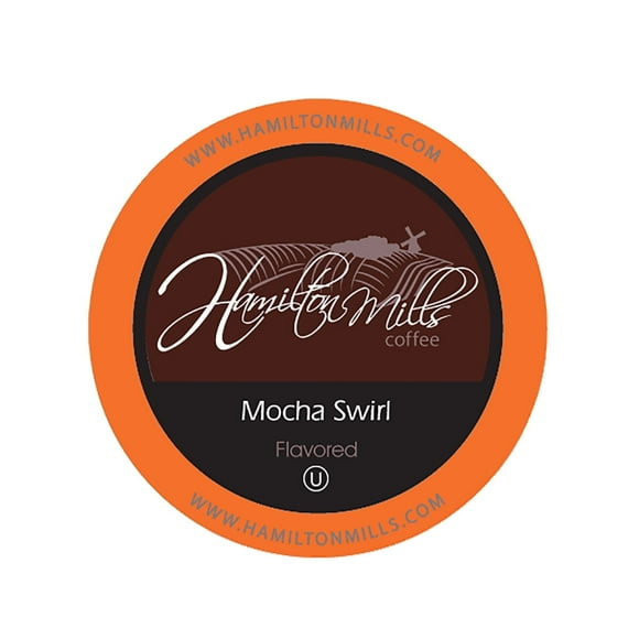 Hamilton Mills Premium Mocha Swirl Coffee Pods Compatible with Single Serve Coffee Brewers, 40 Pack