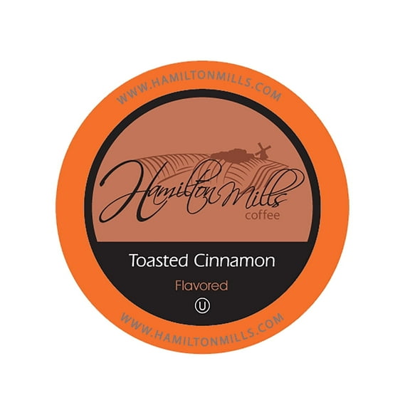 Hamilton Mills Premium Toasted Cinnamon Coffee Pods for Made with Premium Coffee Beans, 40 Ct