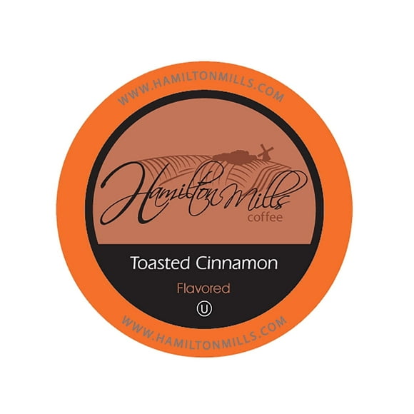 Hamilton Mills Premium Toasted Cinnamon Coffee Pods for Made with Premium Coffee Beans, 40 Ct