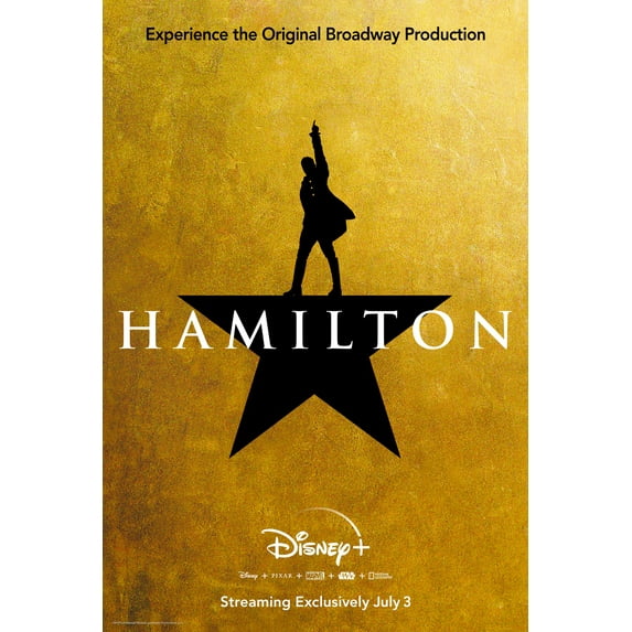 Hamilton Movie Poster Glossy High Quality Print Photo Art Lin-Manuel Miranda Leslie Odom Jr. Size 27x40 #1