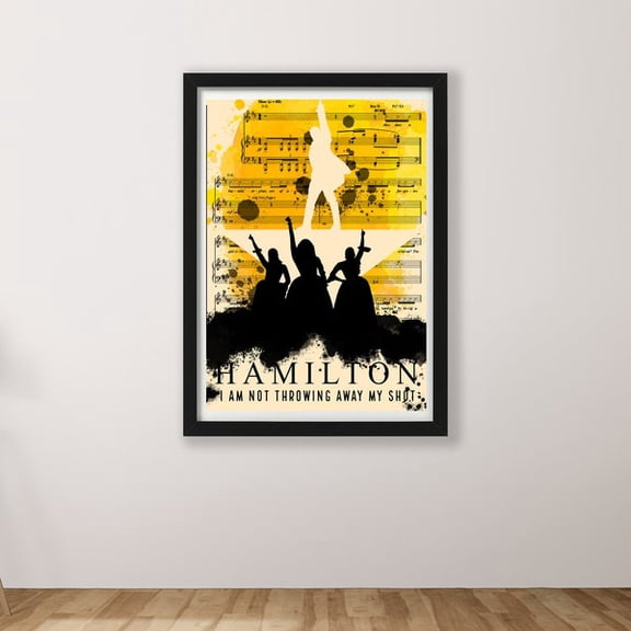 Hamilton Musical Poster Minimalist Broadway Art, Unframed Paper Poster 8x10in