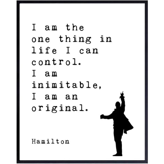 Hamilton Musical Quote Poster – Inspirational Wall Art for Broadway Fans, Theater Decor for Home or Office, Gift for Musical Lovers