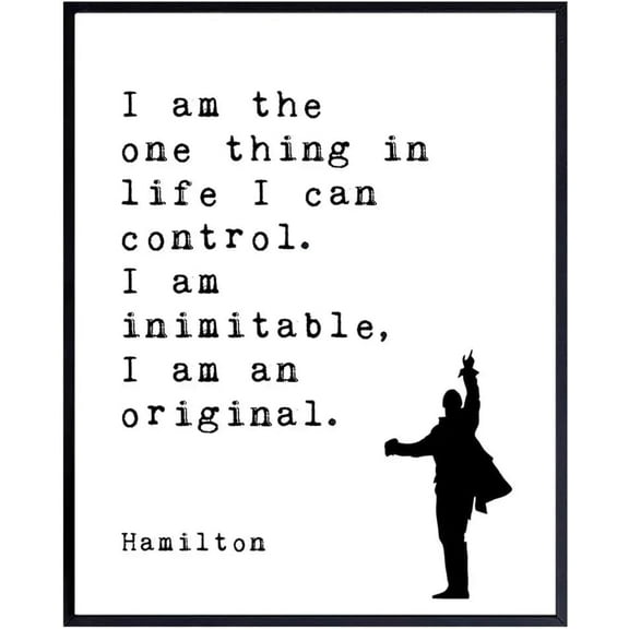 Hamilton Musical Quote Poster  Inspirational Wall Art for Broadway Fans, Theater Decor for Home or Office, Gift for Musical Lovers