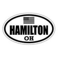 thumbnail image 1 of Hamilton OH Ohio Butler County Stealthy Subdued Old Glory US Flag Oval Euro Decal Bumper Sticker 3M Vinyl 3" x 5", 1 of 2