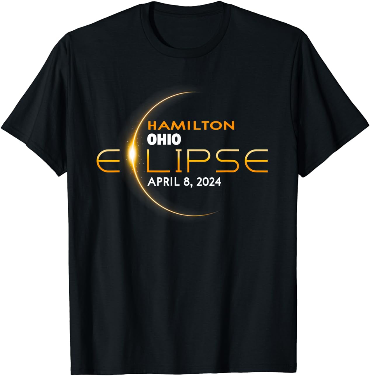 Hamilton Ohio Total Solar Eclipse 2024 T-Shirt - Walmart.com