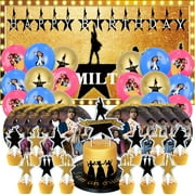 Hamilton Birthday Party Supplies Balloons Plates Decoration Cake Topper Decor Tableware Banner Backdrop