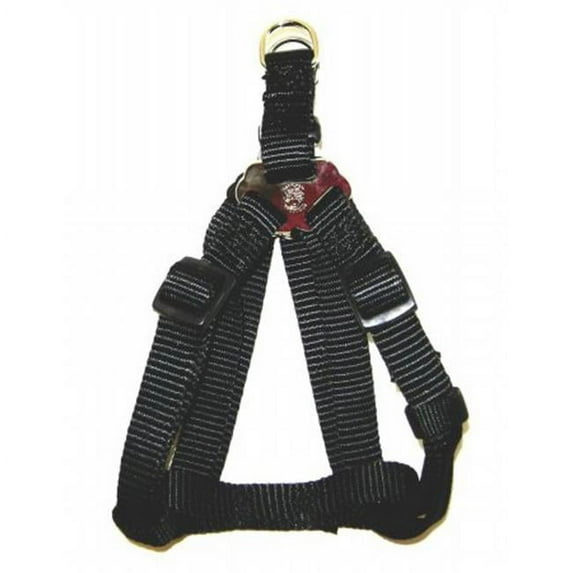 Hamilton Pet Company - Adjustable Easy On Harness- Black .63 X 12-20 - SHA SMBK