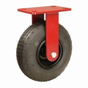 Hamilton Plate Caster,Rigid,Rubber,10 5/8H R-7008-PRB