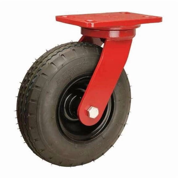Hamilton Plate Caster,Swivel,Rubber,10 5/8"H S-7008-PRB