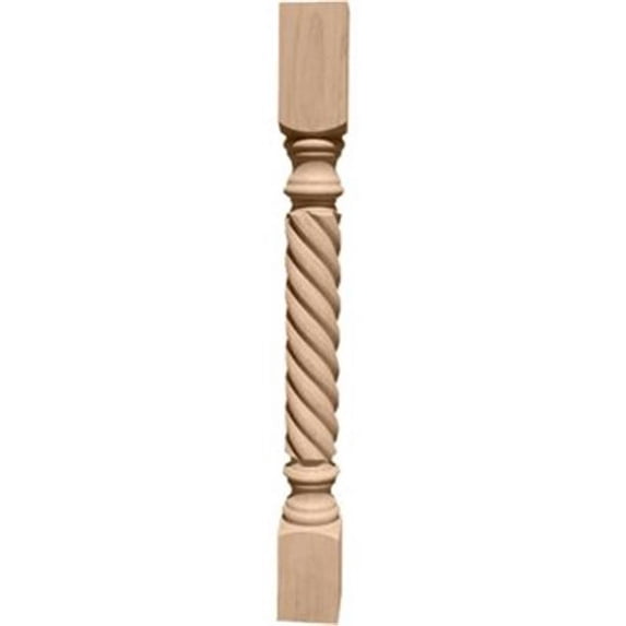 Hamilton Rope Cabinet Column Top Block- Cherry - 5 in. W x 5 in. D x 35.5 in. H - 6 in. Bottom Block- 7 in.