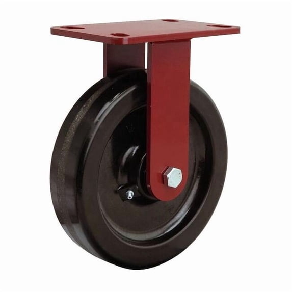 Plte Caster,Rgd,Phenolic,8 in.,1400 lb. R-HS-8P