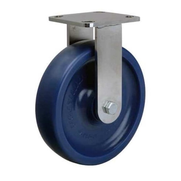Hamilton Plate Caster,Rigid,Polyurethane,9 1/2"H R-WHS-8UYSB