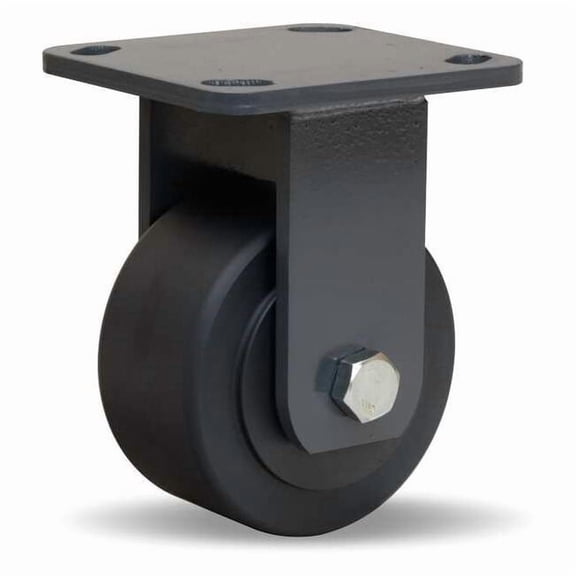 Hamilton Plte Caster,Rgd,Nylon,4 in.,2000 lb.,B R-WH-4NYB