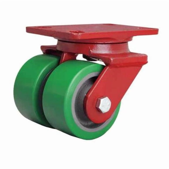 Hamilton Dual Whel Castr,Plyurthan,4 in.,1500 lb. S-HS2-4DB