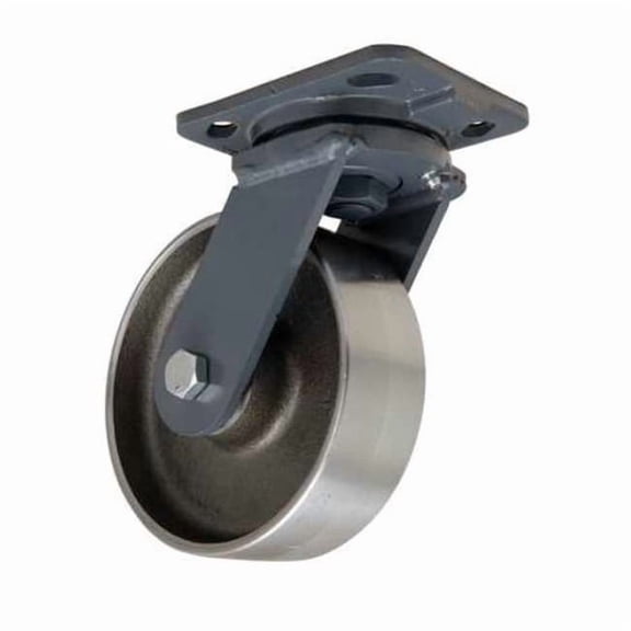 Hamilton Plate Caster,Swivel,Forged Steel,6 in,2000 lb,B S-WH-6FSB