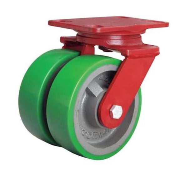 Hamilton Plate Caster,Swivel,Polyurethane,7 3/4"H S-HS2-6DB