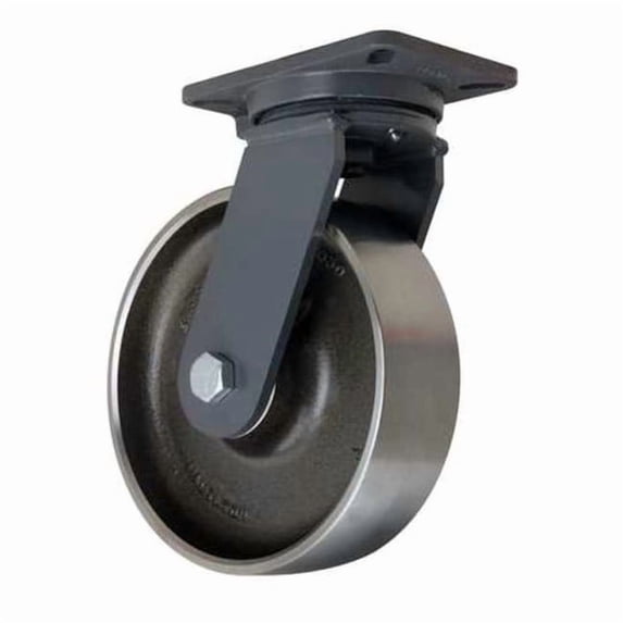 Plate Caster,Swivel,Forged Steel,10 in,4000 lb S-CH-13FSB