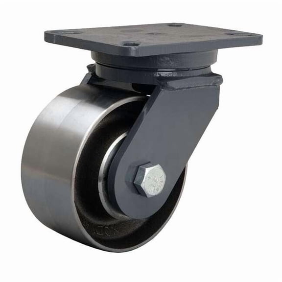 Hamilton Plate Caster,Swivel,Forged Steel,6 in,4000 lb S-CH-63FSB