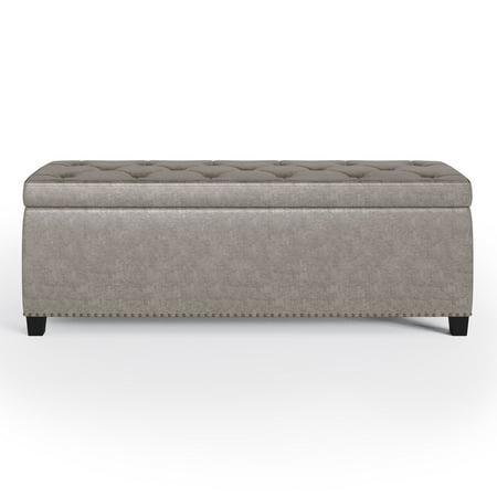 Simpli Home - Hamilton Storage Ottoman - Distressed Grey