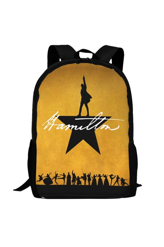 Hamilton The Musical Backpack,3d Print Laptop Backpack Lightweight Casual Daypack Bookbag Multi-Function Travel Backpack 16.5 In