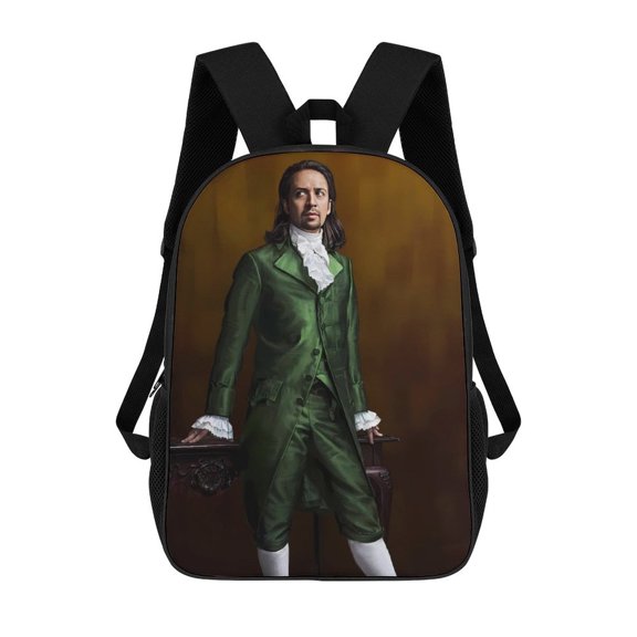 Hamilton-The-Musical Backpack, Bookbag with Adjustable Shoulder Straps And Large Zip Compartment, Unisex Travel Bags 17 Inch