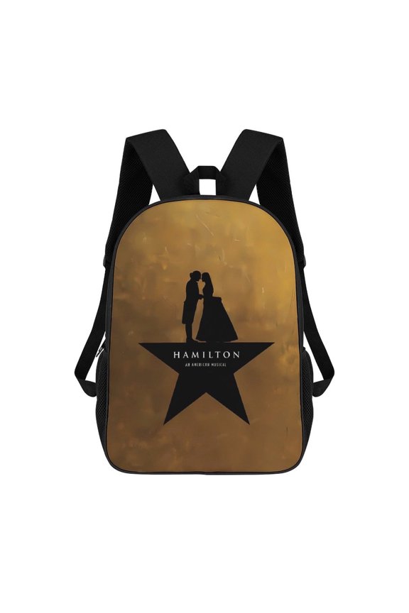 Hamilton-The-Musical Backpack, Bookbag with Adjustable Shoulder Straps And Large Zip Compartment, Unisex Travel Bags 17 Inch